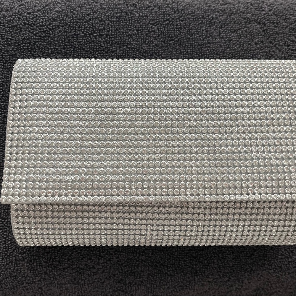 Kelly & Katie Sparkling Silver Clutch